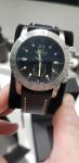Glycine Airman GMT 42mm GL0150 Big Date Black Men's Swiss Quartz Watch
