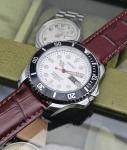 Vintage Seiko 5 Marine Master Automatic Dive Watch Original - Brown Leather Band