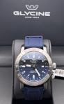Glycine Men’s Airman Contemporary Blue Dial Blue Strap Automatic 44mm Watch