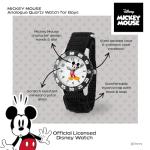 Disney WDS000096 Kids' W000227 Mickey Mouse Stainless Steel Time Teacher Watch with Black Nylon Band