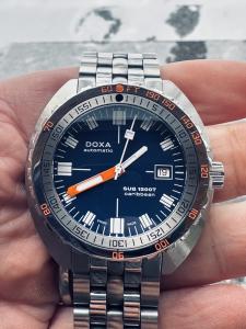 Doxa Sub1500T Caribbean Blue - 45mm Steel Automatic Divers Watch w Box 