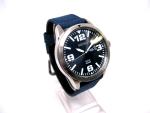 Seiko Solar Navy blue Dial Blue Canvas Strap Day/Date 100M Watch V158-0AR0