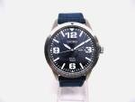 Seiko Solar Navy blue Dial Blue Canvas Strap Day/Date 100M Watch V158-0AR0