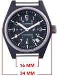 MARATHON Black US GOVERNMENT General Purpose Quartz (GPQ) Military Watch 34mm