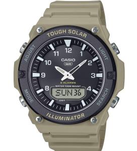 Casio AQ-S820W Series | Black/Beige | Tough Solar | World Time | LED Illuminator | Ana-Digital Watch