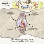 Disney Elegant Winnie The Pooh Women’s Watch Featuring Classic Pooh Bear Dial – Great Gift Fans and Collectors – Rose Gold-Tone Case, Sparkling Bezel, and Rose Gold Link Bracelet