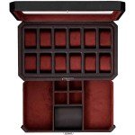 ROTHWELL Luxury 12-Slot Watch Box with Drawer
