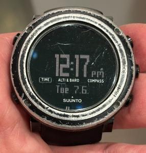 Suunto Core  Black Wrist Watch Wristwatch Compass Altimeter Barometer Very Used
