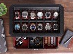 ROTHWELL Luxury 12-Slot Watch Box with Drawer