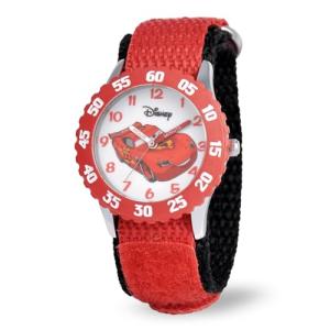 Disney Lightning McQueen Watch for Boys – Cars Watch for Kids 3-5, Toddler & Boys, Analog Watches with Red Bezel & Red Nylon Strap – Fun, Stylish Cars Toys Kids, Gift for Lightning McQueen Fans