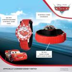 Disney Lightning McQueen Watch for Boys – Cars Watch for Kids 3-5, Toddler & Boys, Analog Watches with Red Bezel & Red Nylon Strap – Fun, Stylish Cars Toys Kids, Gift for Lightning McQueen Fans
