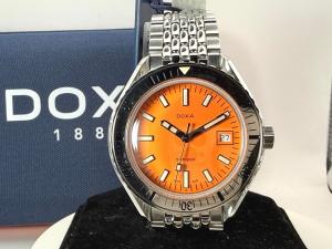 DOXA Sub 200 Professional Orange Dial 42mm Auto Diver Full Kit Warranty