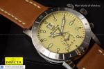 Glycine Men's Airman GMT 40mm Swiss Quartz Dial Brown Leather Band Watch