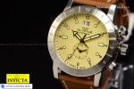 Glycine Men's Airman GMT 40mm Swiss Quartz Dial Brown Leather Band Watch