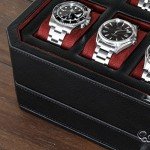 ROTHWELL Luxury 12-Slot Watch Box with Drawer