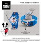 Disney Mickey Mouse Watch for Kids 3–7 with Classic Character Dial – Gift for Boys Who Love Mickey Mouse – Easy-Read Face, Blue Bezel, and Blue Nylon Strap - Buy and GET 1 Free Mystery Watch