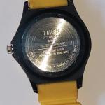 Vtg Timex Watch Rare Yellow Divers 80's Time Date Glow 