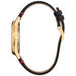 Citizen Men's Eco-Drive Disney Mickey Mouse Watch, Black Leather Strap, Silver-Tone Dial (Model: FE7063-07W)