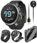 SUUNTO Race Sports Titanium Smartwatch, Charcoal, GPS Tracker w/Clearer AMOLED Touchscreen, Dual-Band GNSS & Global Offline Map, 26-Day Standby with Wearable4U Power Bank SQ Bundle