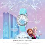 Disney Frozen 2 Watch for Girls 4–7 – Princess Featuring Character Dial – Gift for Kids – Clear Bezel and Blue-Purple Nylon Strap with Velcro Closure - Buy and GET 1 Free Mystery Watch