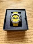 Filippo Loreti Ascari Tuscani Rubber Watch Yellow Dial Stainless Bezel Chrono