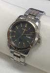 Mens Seiko Solar 100M Dress Casual Day Date Watch V158-0AD0 Gray Dial Works
