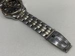 Mens Seiko Solar 100M Dress Casual Day Date Watch V158-0AD0 Gray Dial Works