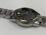 Mens Seiko Solar 100M Dress Casual Day Date Watch V158-0AD0 Gray Dial Works