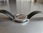 Doxa Slim Line Classic, Stylish 39mm Black Leather Swiss Made Watch; Rare Beauty