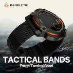 Bandletic Compatible with Garmin Instinct Watch Bands - 22mm Watch Band Military Rugged Nylon Soft Sport Replacement Strap for Instinct 3/E 45mm/2/2 Surf/Tactical/Tide/Esports/Solar, Black