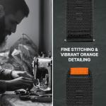 Bandletic Compatible with Garmin Instinct Watch Bands - 22mm Watch Band Military Rugged Nylon Soft Sport Replacement Strap for Instinct 3/E 45mm/2/2 Surf/Tactical/Tide/Esports/Solar, Black