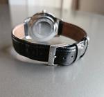 Doxa Slim Line Classic, Stylish 39mm Black Leather Swiss Made Watch; Rare Beauty