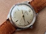 Vintage Doxa wrist watch rare All Steel bumper auto tropical patina 1940's Works