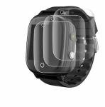 savvies (4 Pack Full-Screen Protection Film Compatible with Okyuk 4G Smartwatch Kids T5 Full Cover Screen Protector 3D Curved [Edge to Edge]