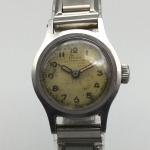 Vintage 1940s Doxa Military Watch 24mm Silver Tone Steel Bracelet Manual Wind