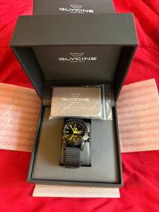 GLYCINE GL1028 Watch GMT Military Airman Black 