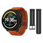 SUUNTO Vertical 2 GPS Sport Watch with 1.5” AMOLED Touchscreen, Canyon & SUUNTO 22 ATH6 Silicone Strap All Black S+M