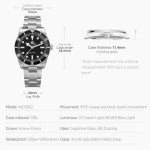 Quartz Diver Watch for Men with Sapphire Crystal