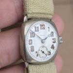 RARE 1920'S DOXA Locle 246 Porcelain Dial Pontife Hands Military 26.5mm Watch 