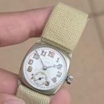 RARE 1920'S DOXA Locle 246 Porcelain Dial Pontife Hands Military 26.5mm Watch 