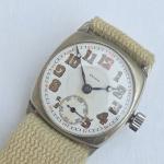 RARE 1920'S DOXA Locle 246 Porcelain Dial Pontife Hands Military 26.5mm Watch 