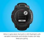 Garmin Instinct 2X Solar - Tactical Edition, Rugged GPS Smartwatch, Built-in Flashlight, Ballistics Calculator, Solar Charging Capability, Black