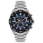 Citizen Men's Land Perpetual Calendar Eco-Drive Silver Watch 45 MM CB5034-58L