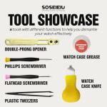 Soseieiu CTL920F Solar Rechargeable Battery for Casio and Panasonic Watches - Compatible with CA0066, CA0129, CB0148, CTL920 & 20+ Models-Replacement Toolkit