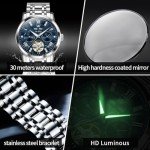 OLEVS Men's Luxury Automatic Skeleton Watch - Blue