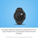 Garmin Instinct 2S Solar, Smaller-Sized Rugged Outdoor Watch with GPS, with Solar Charging Capabilities, Built for All Elements, Multi-GNSS Support, Tracback Routing and More, Graphite