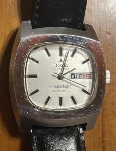 DOXA By Synchron Conquistador 565 automatic Watch 35mm Stainless 1970s German