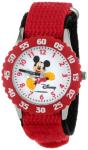Disney Kids' W000003 Time Teachers Mickey Mouse Stainless Steel Watch with Two-Tone Nylon Band