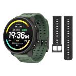 SUUNTO Vertical 2 GPS Sport Watch with 1.5” AMOLED Touchscreen, Titanium Sage & SUUNTO 22 ATH6 Silicone Strap All Black S+M