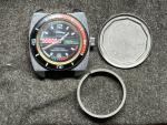 Vtg 36mm WHITNEY KIF SHOCK mens WATCH Chancellor Swiss Day Date DIVE RACING